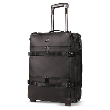 Aerolite Waterproof Trolley Cabin Bag, Ryanair Priority Max Size 55x40×20 cm, 44L Carry-On with 17" Laptop Sleeve, TSA Lock & 2 Wheels – Black